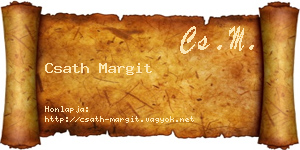 Csath Margit névjegykártya